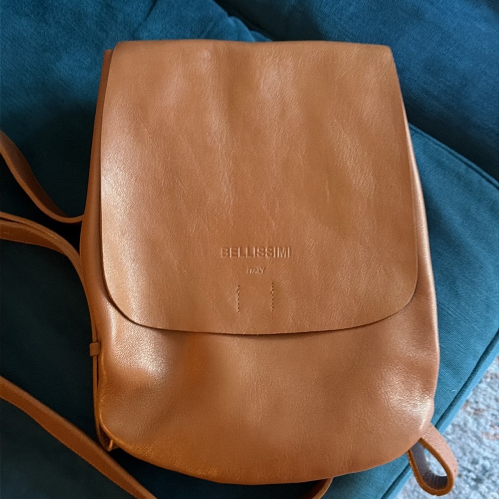 Tan Leather Backpack - Picture 3 of 3